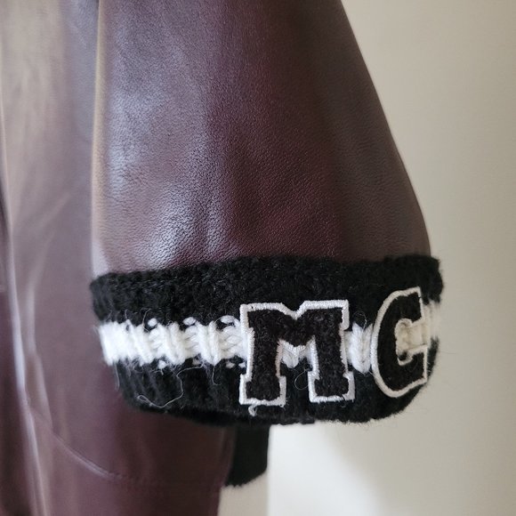 Marc Cain Faux Leather and Knit Top US 8 - Picture 5 of 12